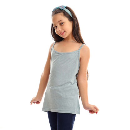 Girls Spaghetti Sleeves Tank Top - توب بحمالات للبنات