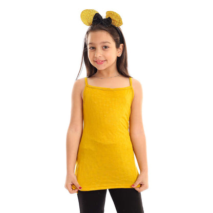 Girls Spaghetti Sleeves Tank Top - توب بحمالات للبنات