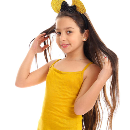 Girls Spaghetti Sleeves Tank Top - توب بحمالات للبنات