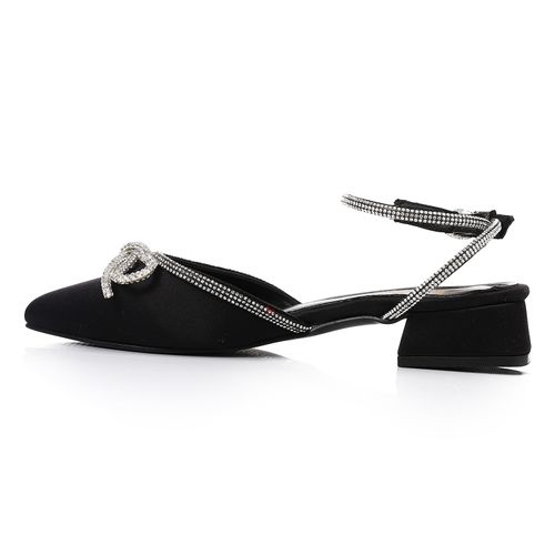 Strass Strap Slingback Heeled Shoes