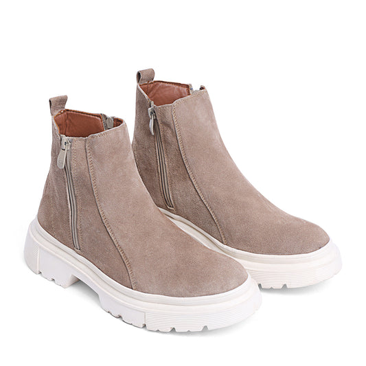 Suede Leather Half Boot