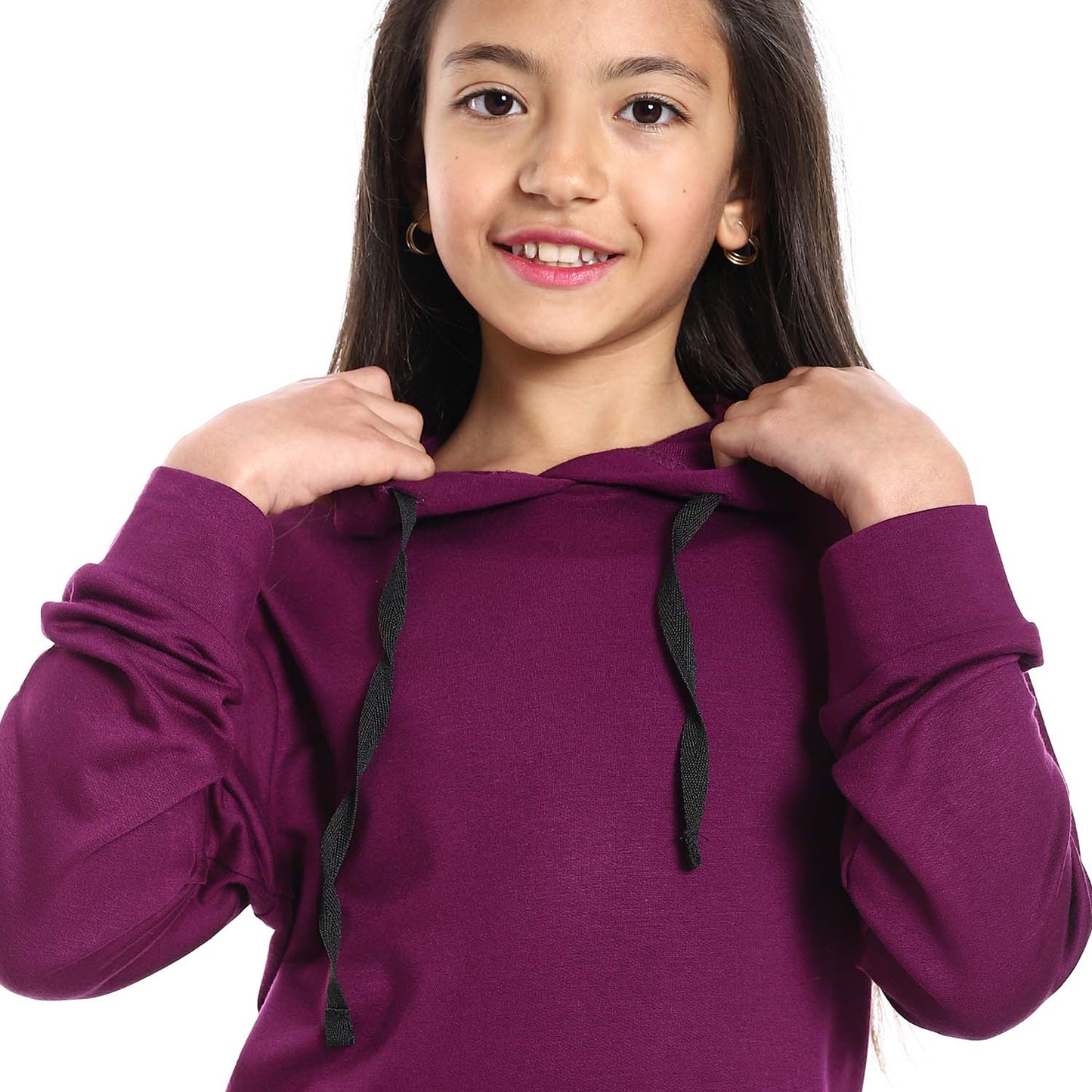 Girls Hooded Neck Pajama Set - طقم بيجامة للبنات بغطاء للرأس