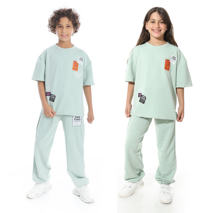 Half Sleeves Printed Pajama Set for Teenagers