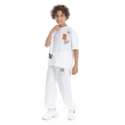 Half Sleeves Printed Pajama Set for Teenagers