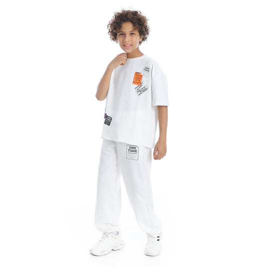 Half Sleeves Printed Pajama Set for Teenagers