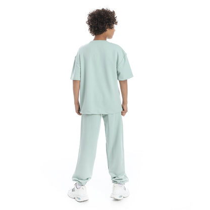 Half Sleeves Printed Dog Pajama Set for Kids