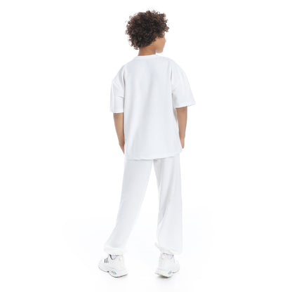 Half Sleeves Printed Dog Pajama Set for Teenagers
