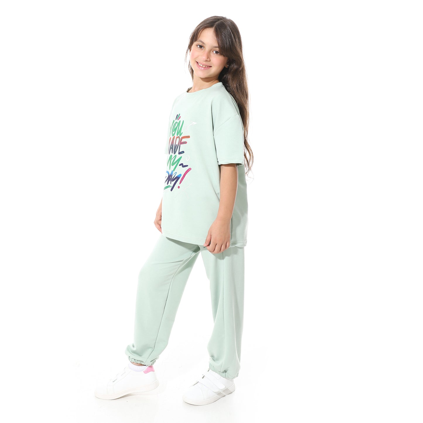 "You Made My Day" Printed Pajama Set for Kids