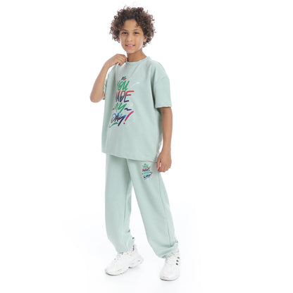 "You Made My Day" Printed Pajama Set for Kids