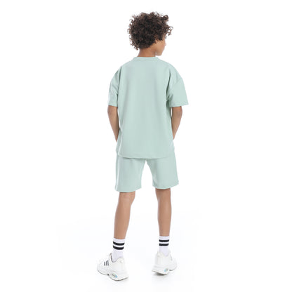 Bear Printed Pajama Set with Short for Teenagers