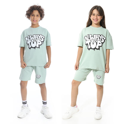 Front Printed Short Pajama Set for Teenagers