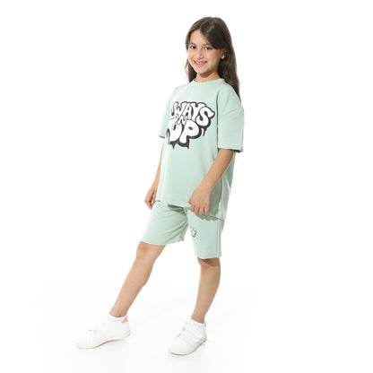 Front Printed Short Pajama Set for Teenagers