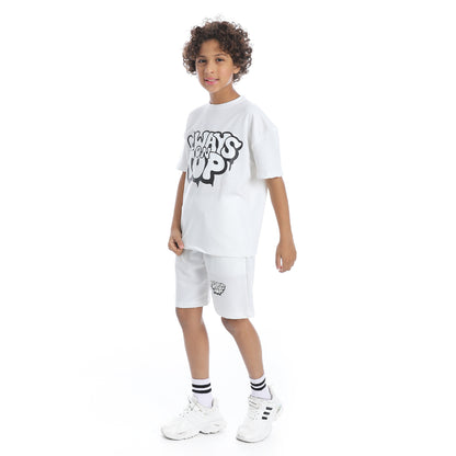 Front Printed Short Pajama Set for Teenagers