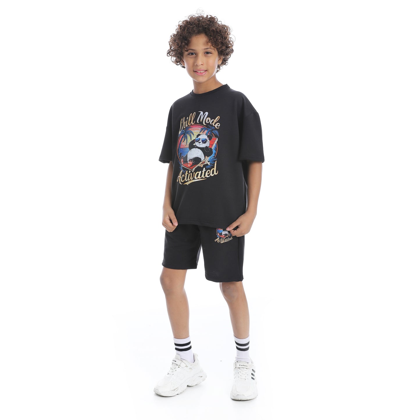 Panda Printed Short Pajama Set for Kids