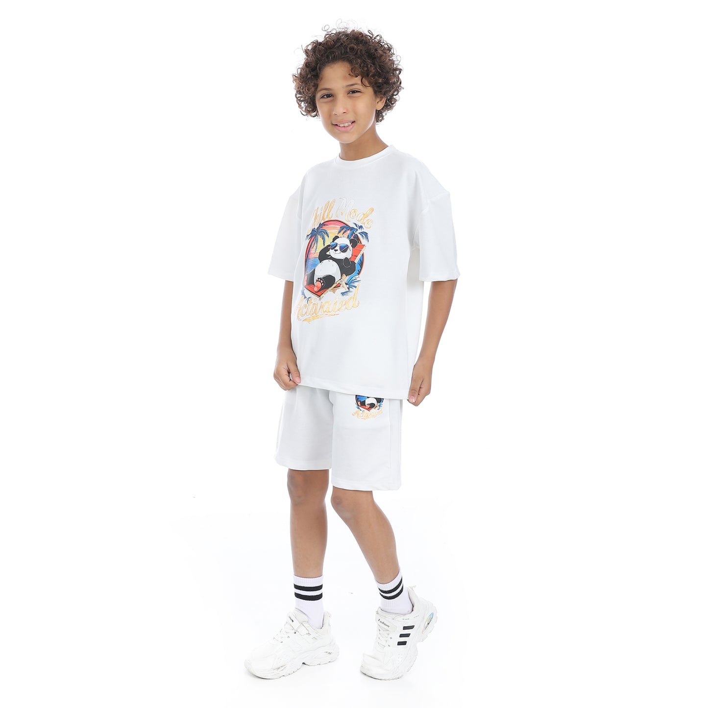 Panda Printed Short Pajama Set for Kids