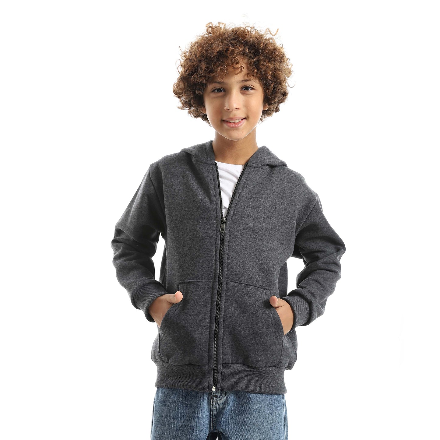 Casual Plain Hoodie for Kids - هودي كاجوال سادة للأطفال