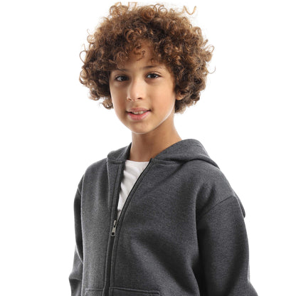Casual Plain Hoodie for Kids - هودي كاجوال سادة للأطفال