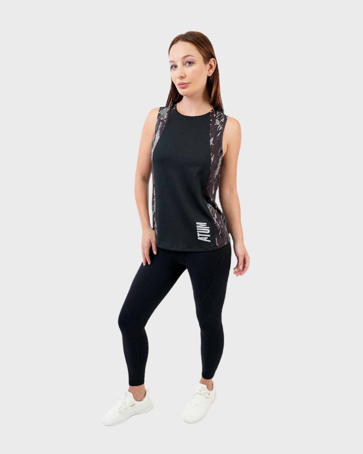 ATUM| Marble Printed Women's Top - Black