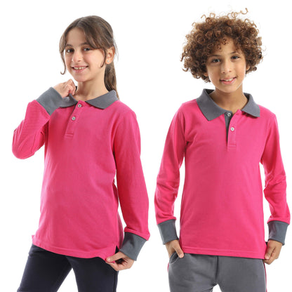 Long Sleeve Polo Shirt for Teenagers - تي شيرت بولو بأكمام طويلة للمراهقين