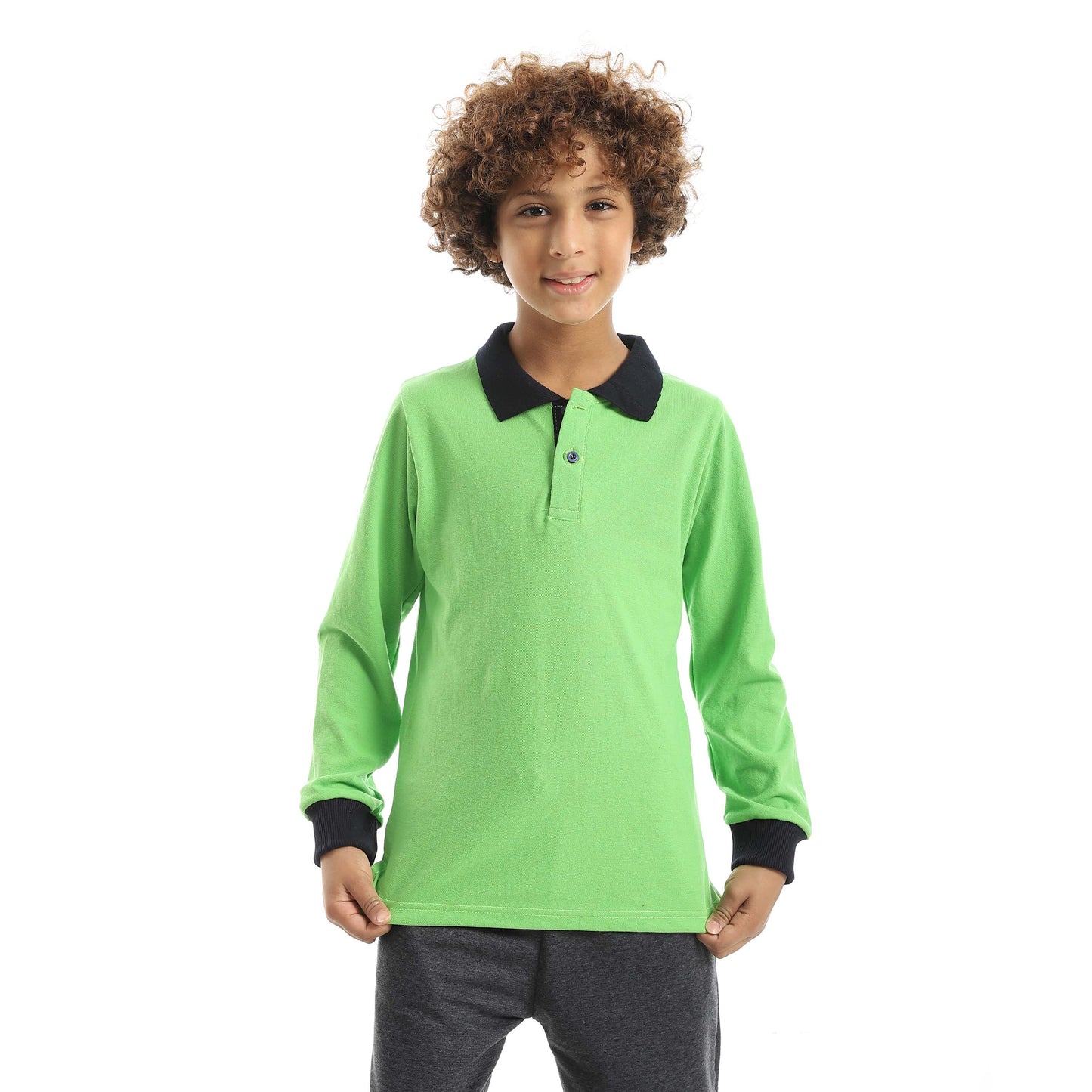 Long Sleeve Polo Shirt for Kids - تي شيرت بولو بأكمام طويلة للأطفال