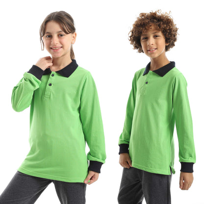 Long Sleeve Polo Shirt for Teenagers - تي شيرت بولو بأكمام طويلة للمراهقين