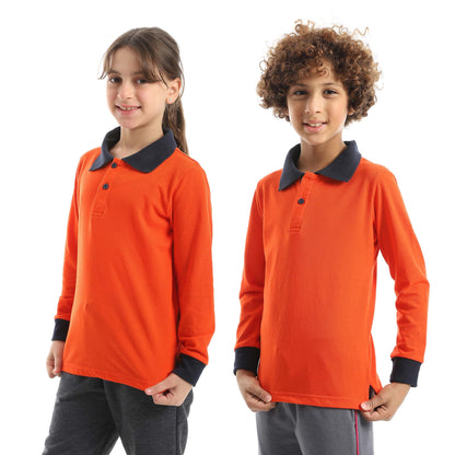 Long Sleeve Polo Shirt for Teenagers - تي شيرت بولو بأكمام طويلة للمراهقين