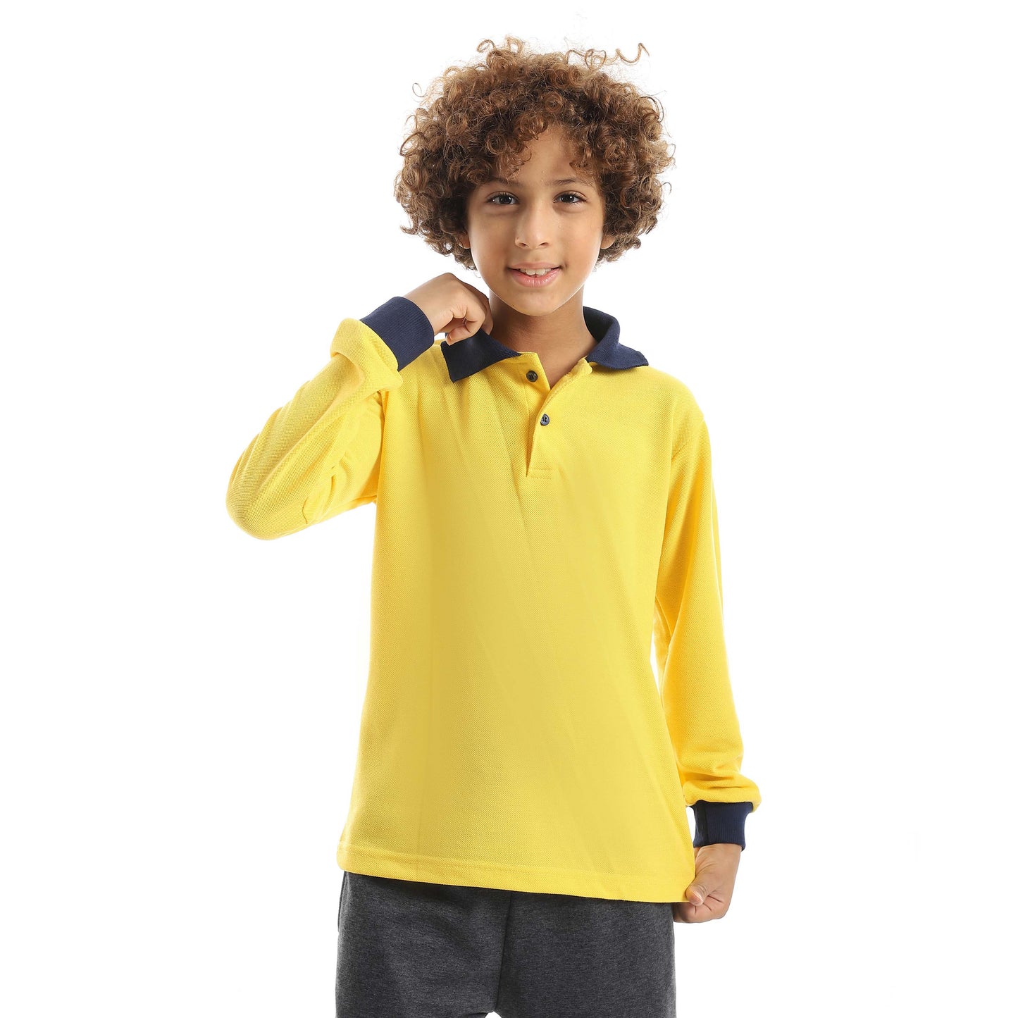 Long Sleeve Polo Shirt for Kids - تي شيرت بولو بأكمام طويلة للأطفال