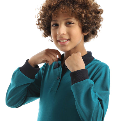 Long Sleeve Polo Shirt for Kids - تي شيرت بولو بأكمام طويلة للأطفال