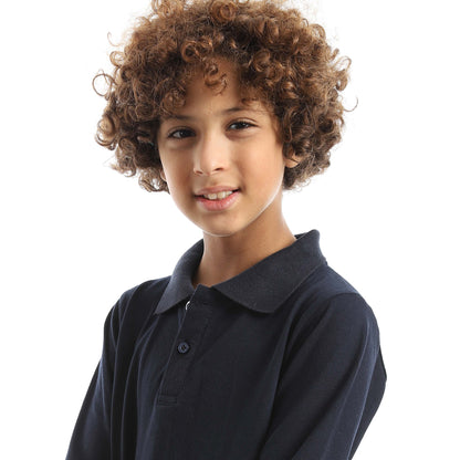 Long Sleeve Polo Shirt for Teenagers - تي شيرت بولو بأكمام طويلة للمراهقين