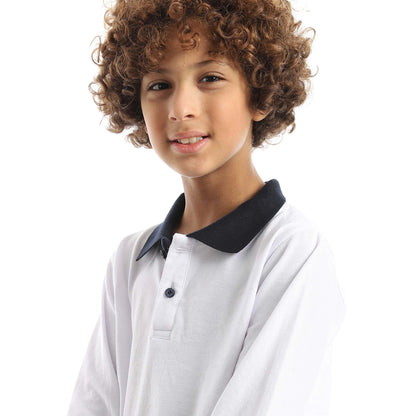 Long Sleeve Polo Shirt for Teenagers - تي شيرت بولو بأكمام طويلة للمراهقين