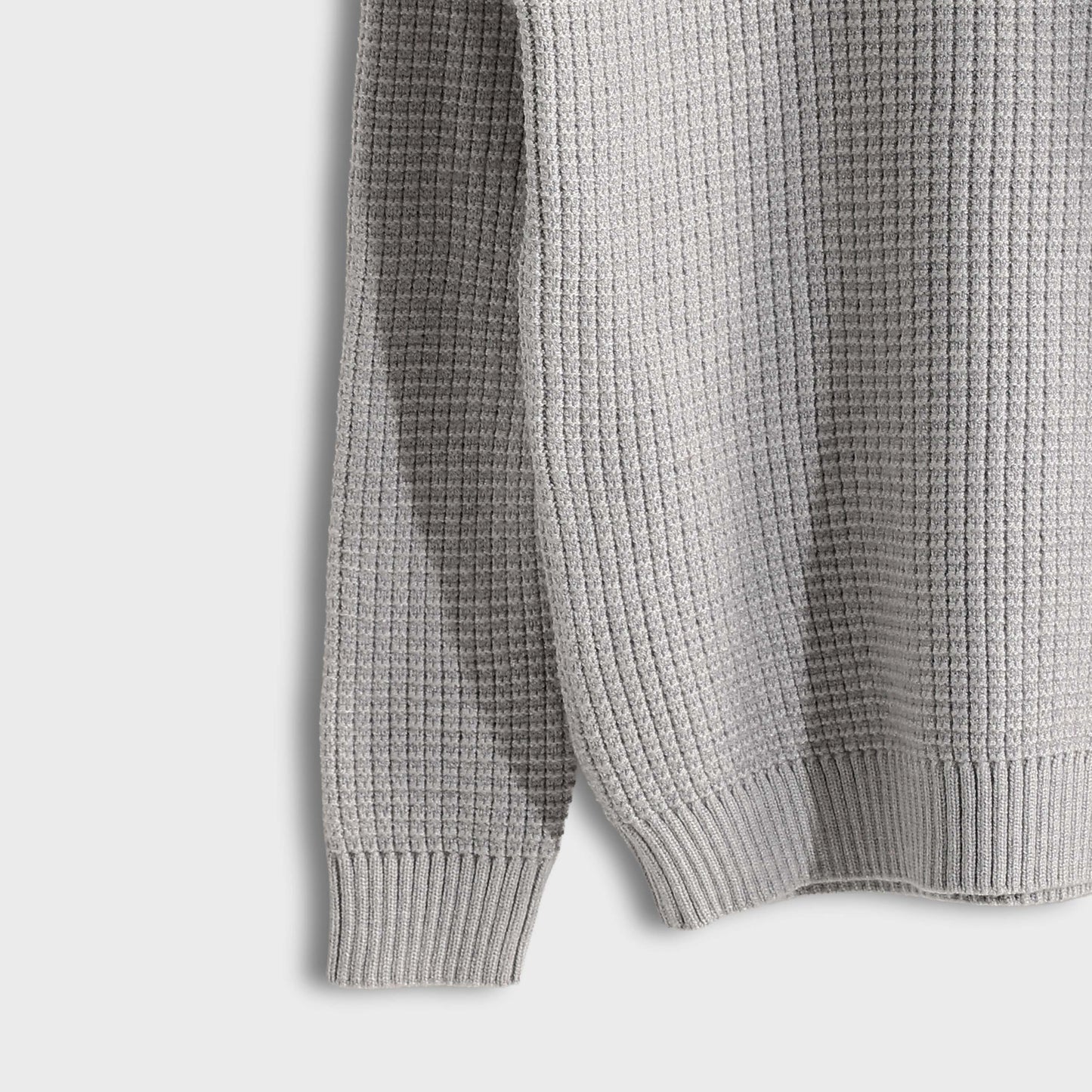 Pullover Round Neck Plain Biscuit - بلوفر بياقة دائرية وطبعة بسكويت سادة