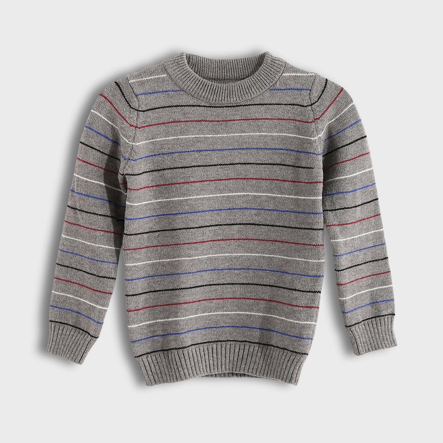Pullover Round Neck Thinly Striped - بلوفر برقبة دائرية وخطوط رفيعة