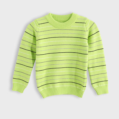 Pullover Round Neck Thinly Striped - بلوفر برقبة دائرية وخطوط رفيعة