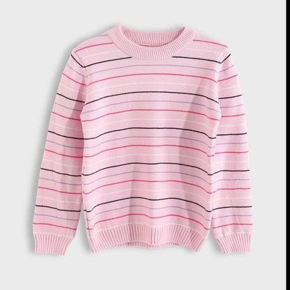 Pullover Round Neck Thinly Striped - بلوفر برقبة دائرية وخطوط رفيعة