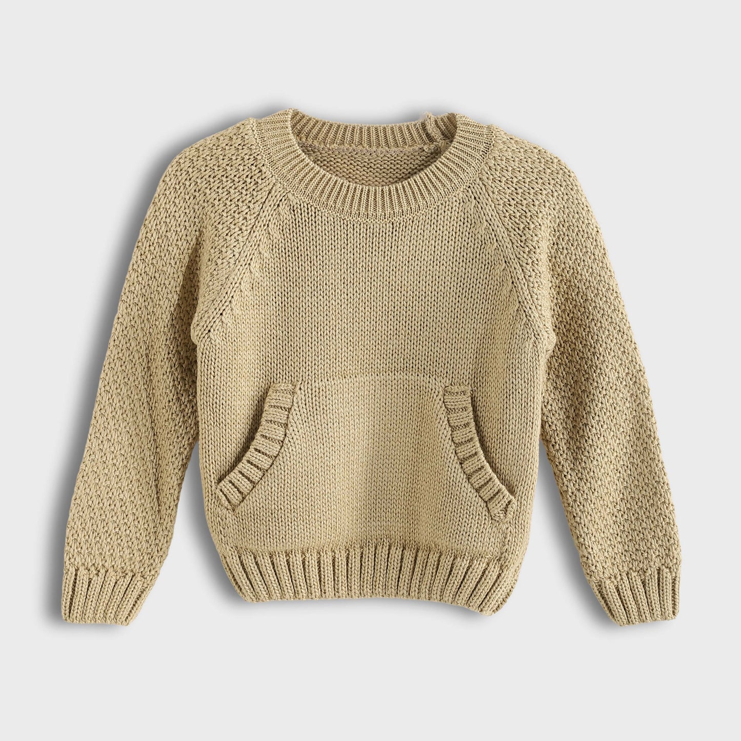 Pullover Neck Round With Pocket - بلوزة برقبة دائرية مع جيب