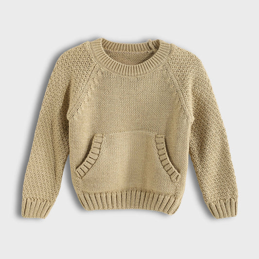 Pullover Neck Round With Pocket - بلوزة برقبة دائرية مع جيب