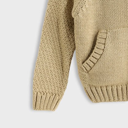 Pullover Neck Round With Pocket - بلوزة برقبة دائرية مع جيب