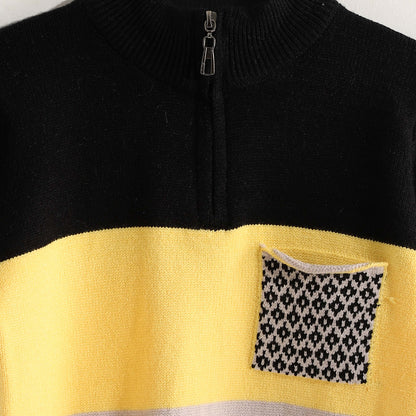 Half Zipper Pullover - بلوفر بنصف سحاب