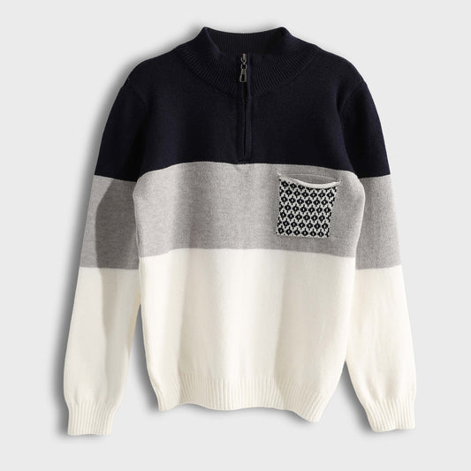 Half Zipper Pullover - بلوفر بنصف سحاب