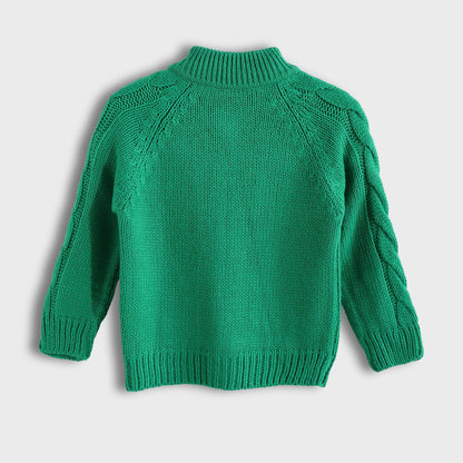 Knitted Pullover With Zipper - بلوفر محبوك بسحاب