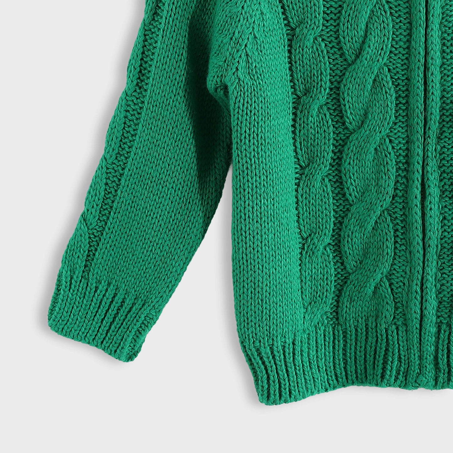 Knitted Pullover With Zipper - بلوفر محبوك بسحاب