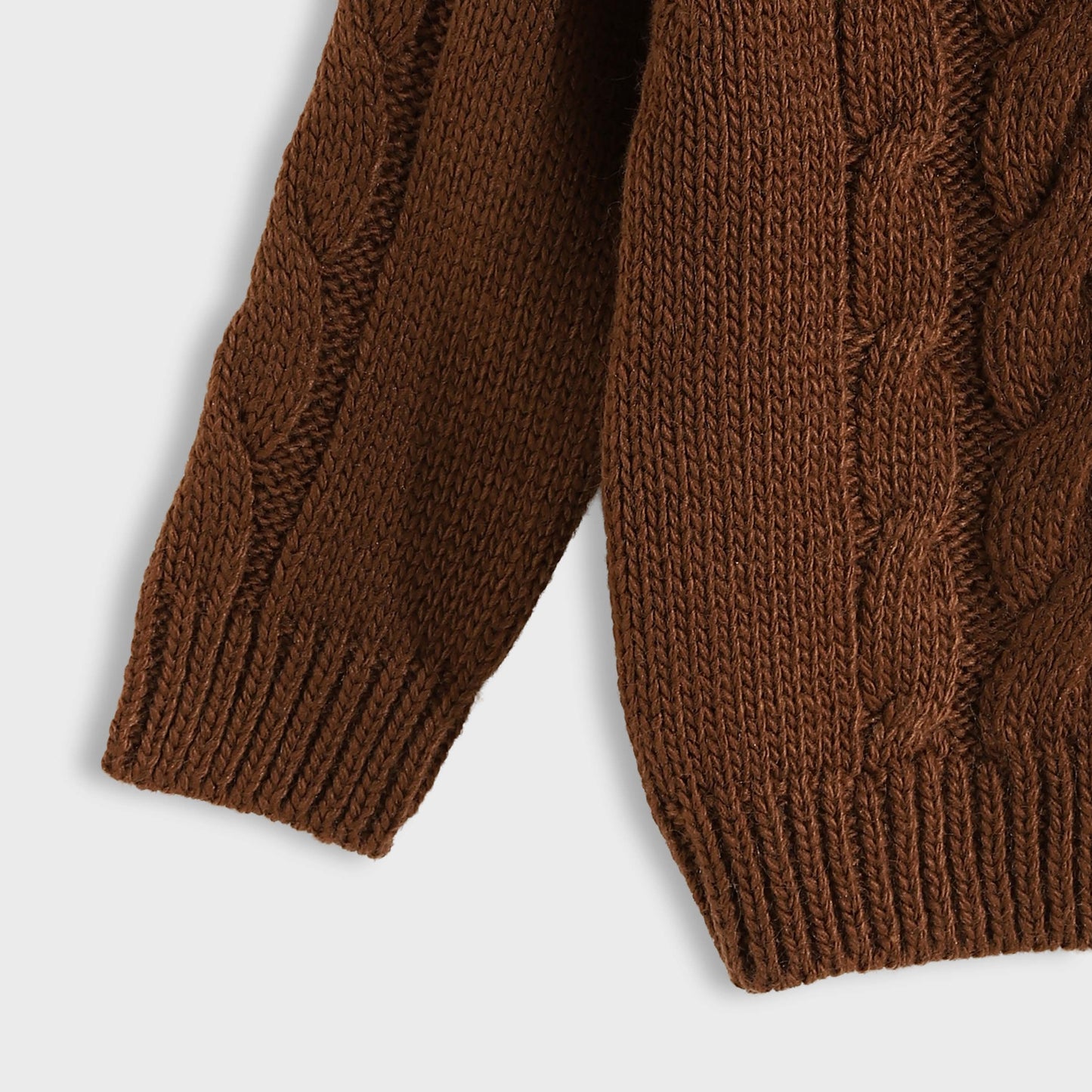 Knitted Pullover With Zipper - بلوفر محبوك بسحاب