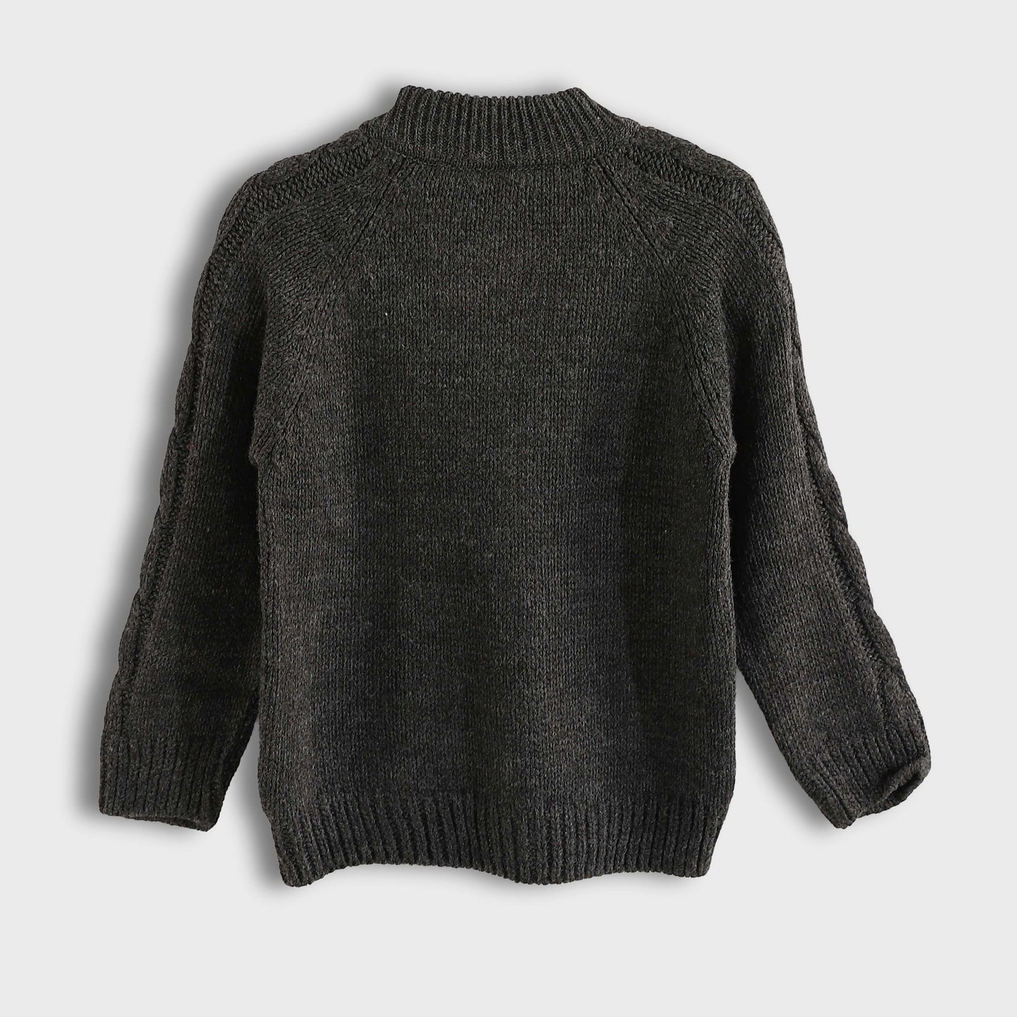 Knitted Pullover With Zipper - بلوفر محبوك بسحاب