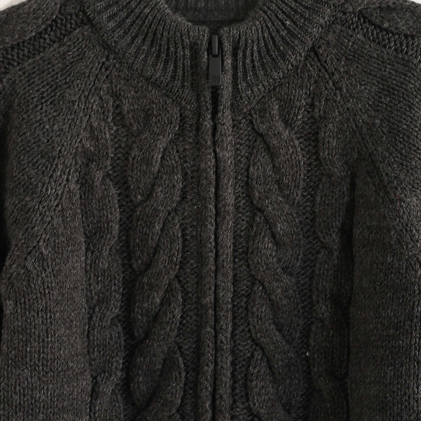 Knitted Pullover With Zipper - بلوفر محبوك بسحاب