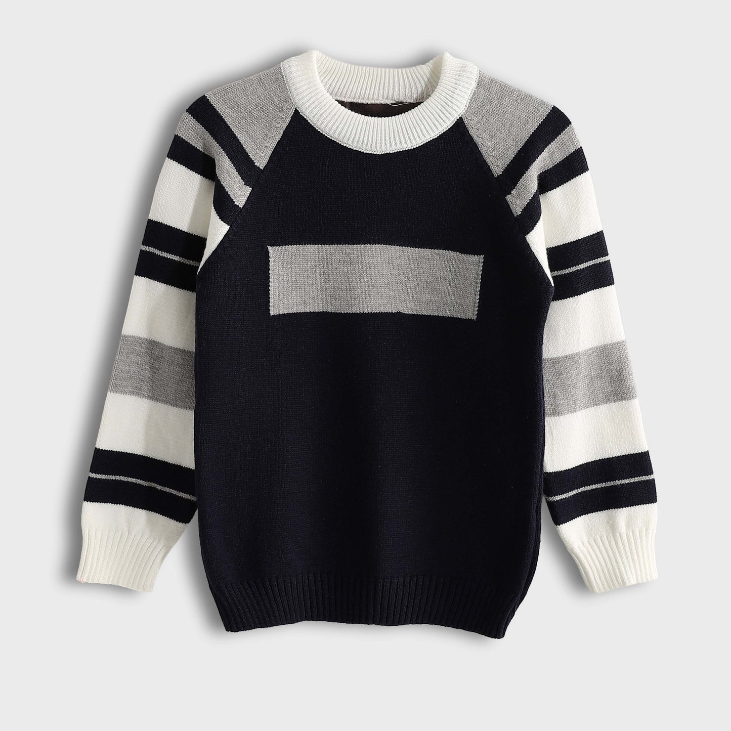 Crew Pullover Neck Pullover - بلوفر برقبة دائرية