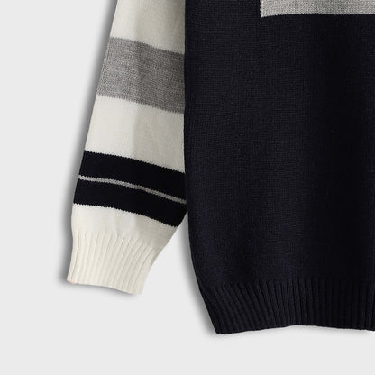 Crew Pullover Neck Pullover - بلوفر برقبة دائرية