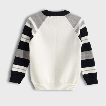 Crew Pullover Neck Pullover - بلوفر برقبة دائرية