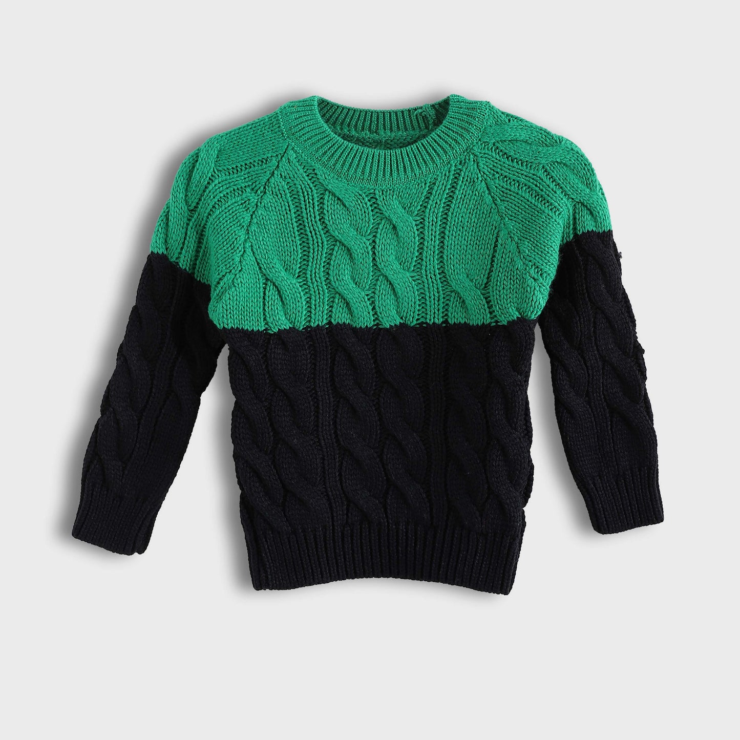 Knitted Crew Neck Pullover - بلوفر محبوك برقبة دائرية