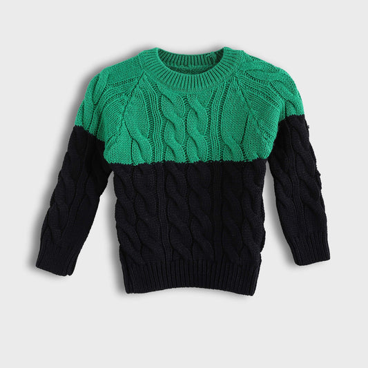 Knitted Crew Neck Pullover - بلوفر محبوك برقبة دائرية