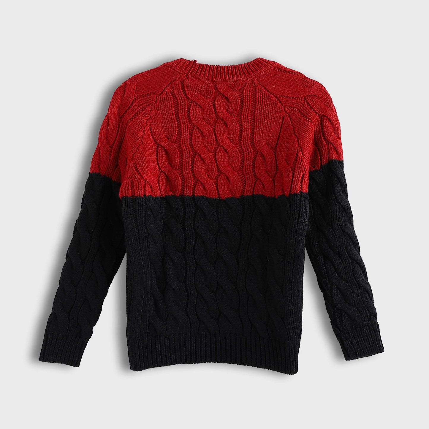 Knitted Crew Neck Pullover - بلوفر محبوك برقبة دائرية